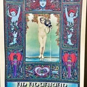 1969 David  Byrd Original Woodstock Kid Owari Exposition Psychedelic Poster